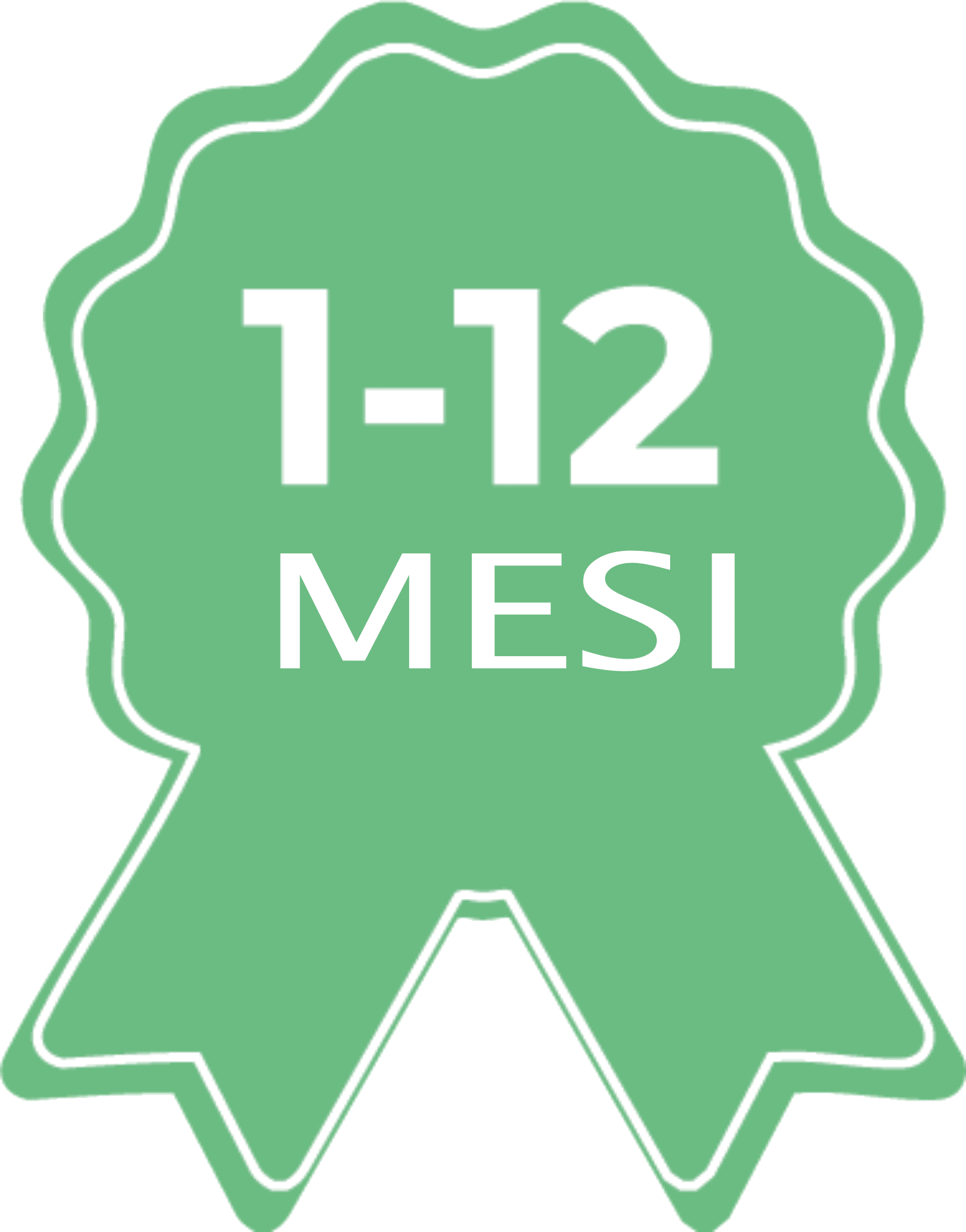 nastro distintivo con testo su sfondo verde